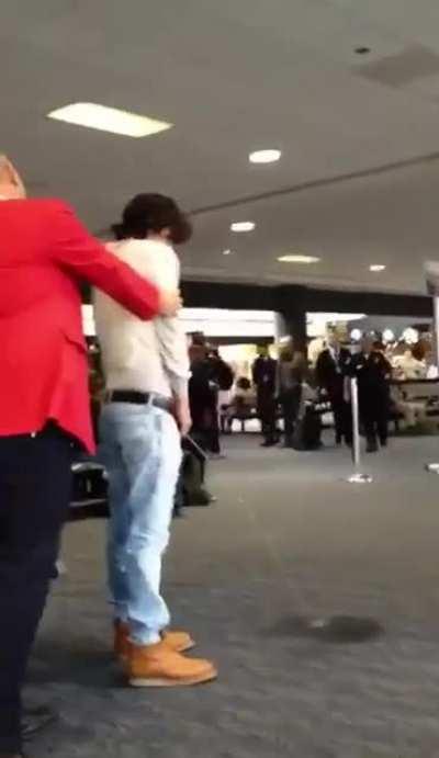 Probably waiting at the Spirit Airline gate.