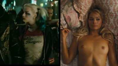 Margot Robbie - Supervillain Dressed vs Undressed