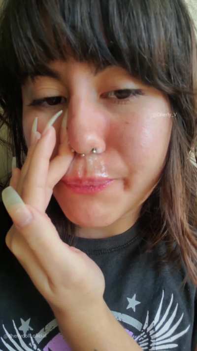 playing with my sexy snot