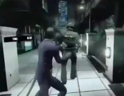 joker kicks a dude in the balls hits the griddy and then dies