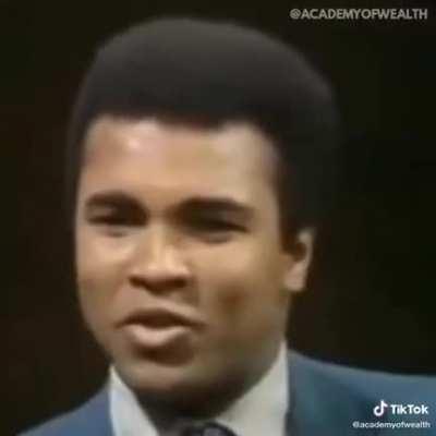 Muhammad Ali WOrds on Black Color