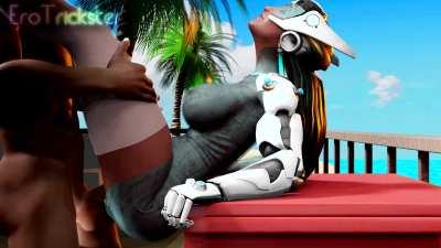 Symmetra enjoying the beach (EroTrickster) [Overwatch]