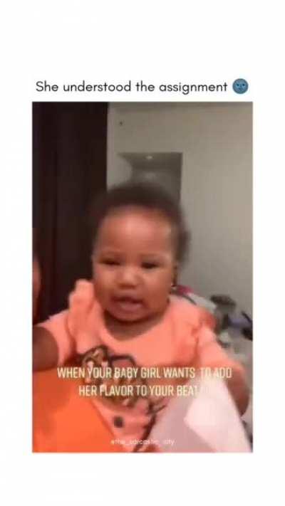 Baby feels the groove