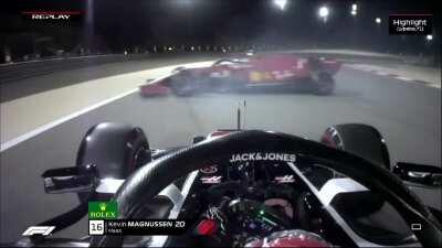 FP2: Magnussen onboard as a wild Vettel appears