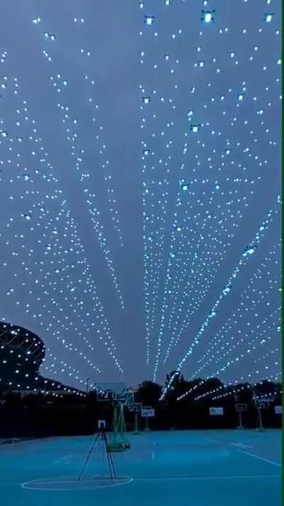 Drone show testing flight