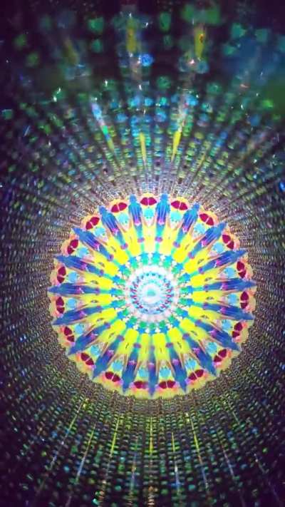 Inside of a beautiful kaleidoscope