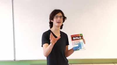 BiNaS-reclame gemaakt voor een schoolproject