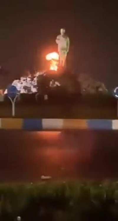 This appears to be statue of Qasem Soleimani in Ghaemshahr قائمشهر