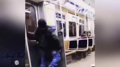 Classic subway drunk