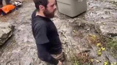 How is he going to get out?