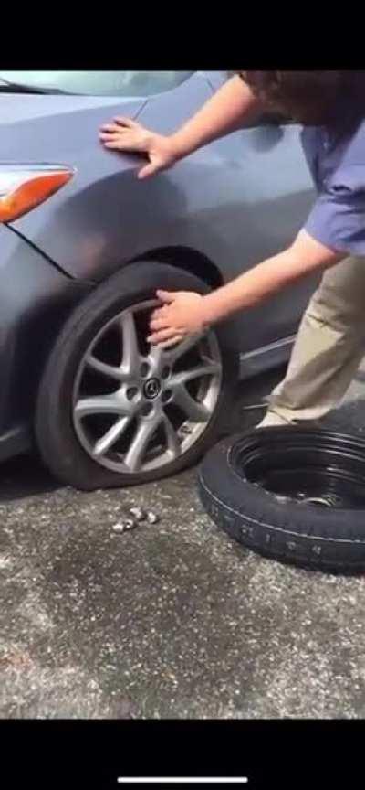 To change a tire
