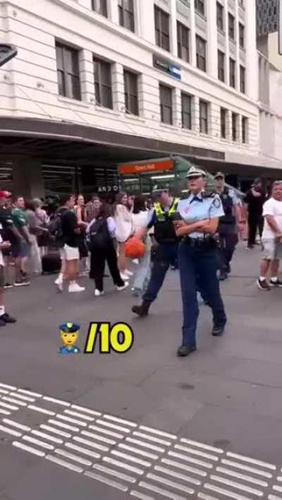 Throwing a basketball at random strangers