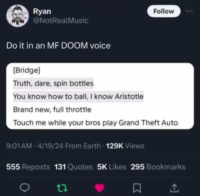 Why is everyone hating on T. Swift's lines? Yall just don't appreciate real art smh my head