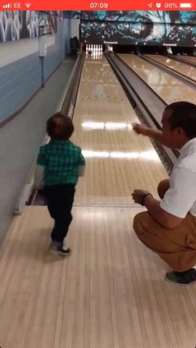Bowling with son