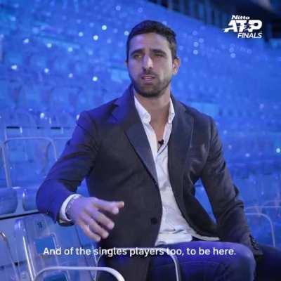 Djokovic crashes an interview.