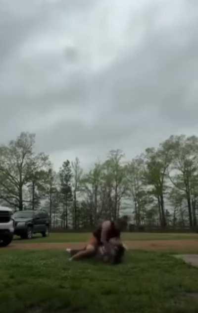 She knows her ass is whooped, so let her go