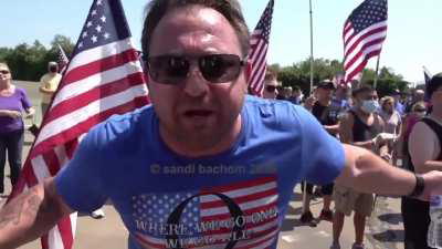 If I just started laughing with one finger raised, I think his head would literally pop off his shoulders!