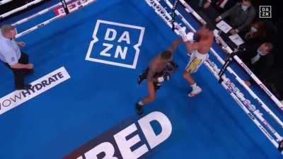 Conor Benn brutally knocks out Chris Algieri in round 4 of their fight. Benn fights Chris van Heerden this Saturday on DAZN!