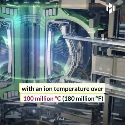 South Korea's "Artificial Sun" Breaks World Record: 100 million degrees for 20 seconds.