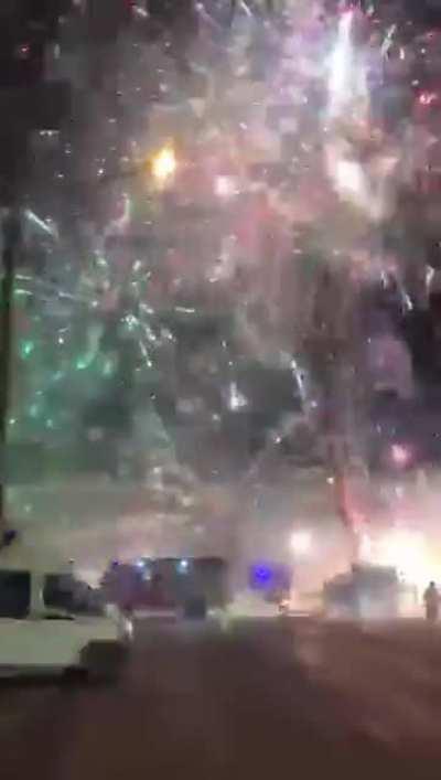 A fireworks store in Iran caught fire (Just wait for it)