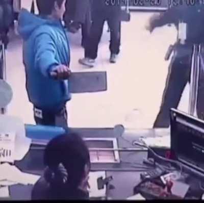 I just love how they start laughing at him.