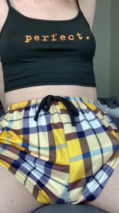 It's begging to get out of those shorts