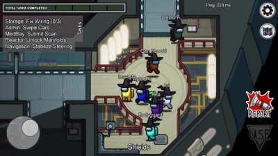 A sacrificial ritual in a a public lobby.