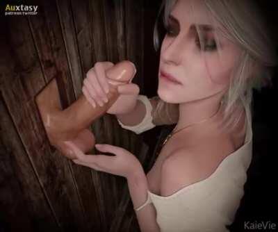 Ciri Gloryhole Blowjob Vid (auxtasy) [Witcher 3]