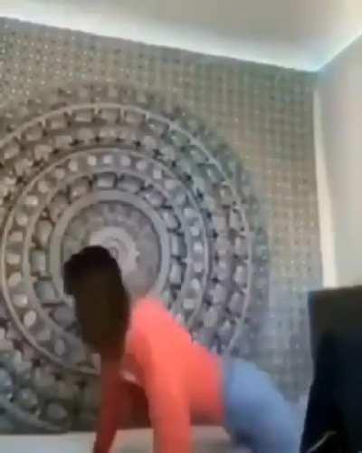 Bruh watch this girl realize she peed her pants