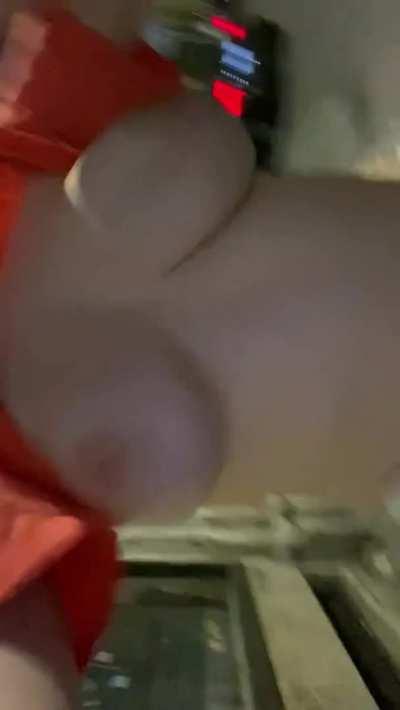 Big natural tits like mine are meant to flash in public