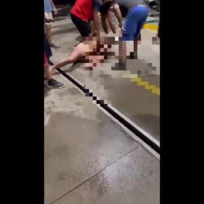 A Naked man invaded  gym in Brazil 