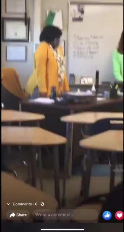 Racist spoiled brat curses and assaults teacher
