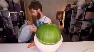 Explosion of watermelon.