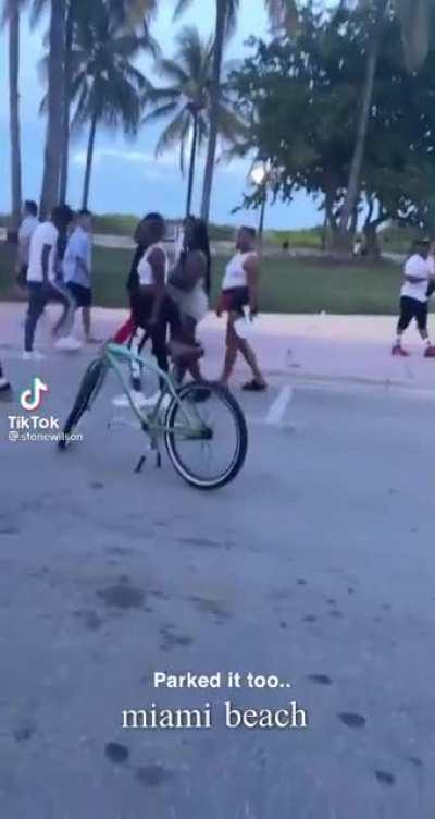 Parked it on Miami Beach without steering