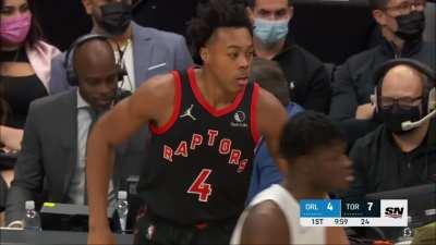 [Highlight] Barnes gets pumped after drilling a clean triple, having scored the Raptors first seven points