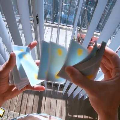 Anyone else do their riffle fan backwards like me?