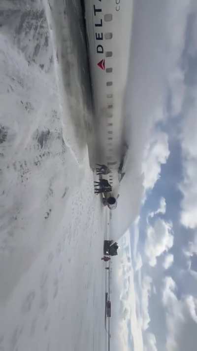 Delta Airlines plane crashes at Toronto Pearson International Airport.