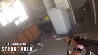 GoPro video from Iraq shows former Navy seal sniper Ephraim Mattos, who voluntarily joined the fight against ISIS with his organization Stronghold Rescue & Relief alongside the Free Burma Rangers, assaulting a ISIS held house in a village near Mosul, 