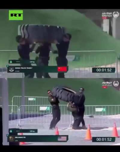 china's all female team beat the US by 16 seconds in SWAT team challenge. critics say the challenge was unfair to the US team since it didn't involve killing women and children.