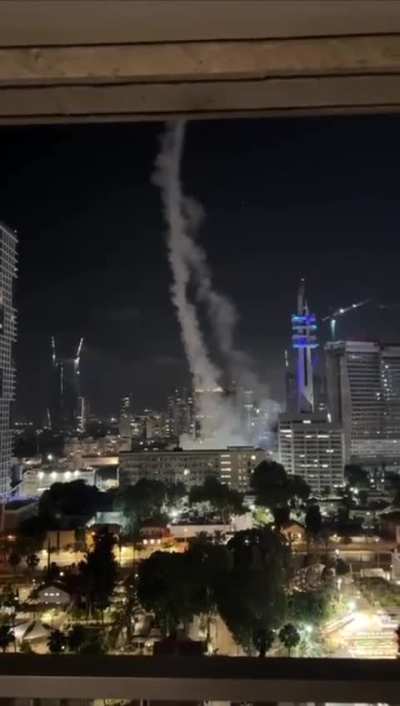 Iranian ballistic missile's direct impact - Tel Aviv