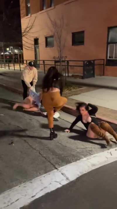 Girls fighting at bar