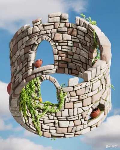 Improbawall. One of my favourite pieces, finally an NFT. A circular wall with no inside.