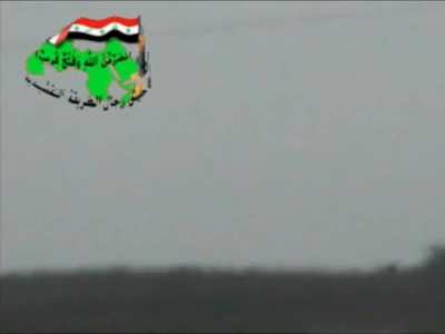 Iraqi insurgents from the army of the men of the naqshbandi order detonates IED on American Humvee during the Iraq war. Kirkuk plains 2006