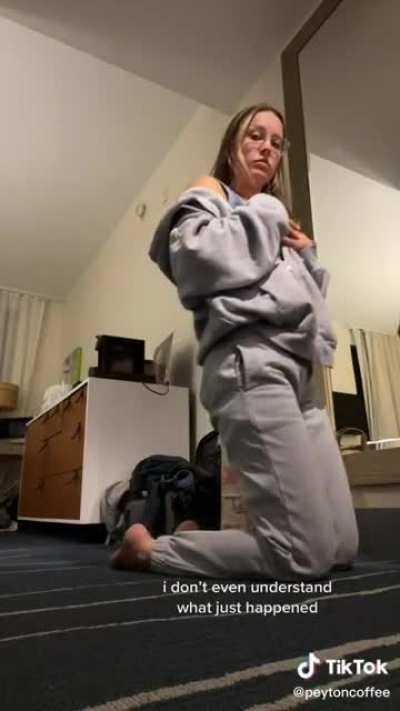 On her knees getting Ready to suck