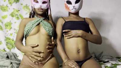 Two brown sluts ready to be used