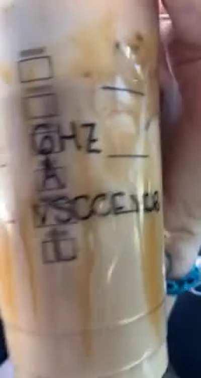 my friend tried to show me her fancy coffee