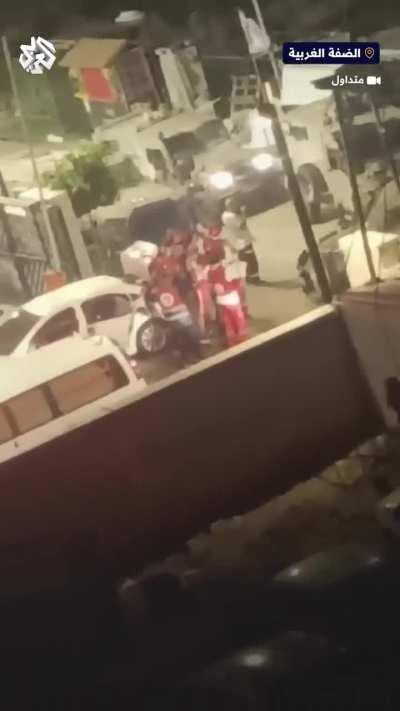 Israeli occupation forces have just raided Ibn Sina Hospital in Jenin, in the occupied West Bank where there's no Hamas ordering ER doctors, nurses to come out with their hands up. The IDF & the settlers have murdered over 200 Palestinians in the West Ban