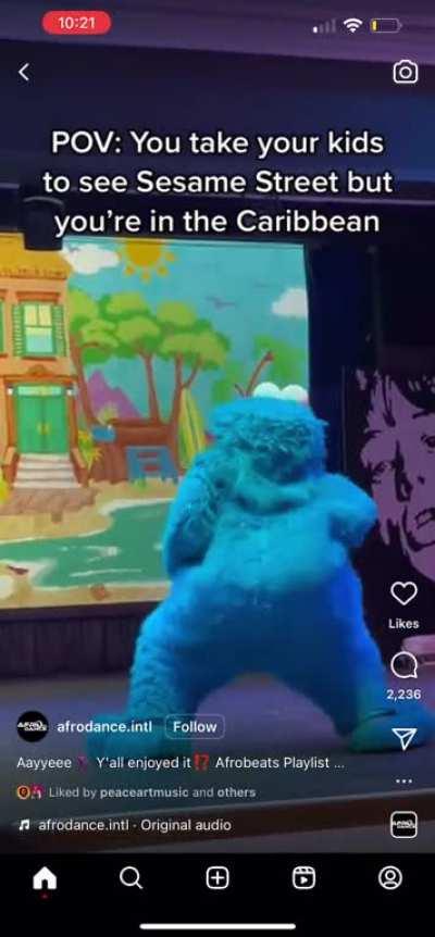 Give it up for the Cookie Monster