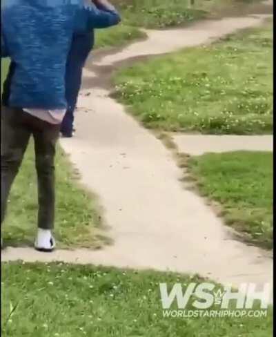 Woman beater gets a knocked tf out