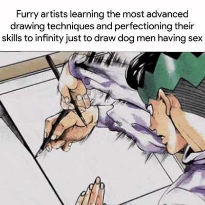 Furry artists be like: